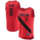 Camiseta Damian Lillard 0 Portland Trail Blazers Statement Edition Rojo Hombre